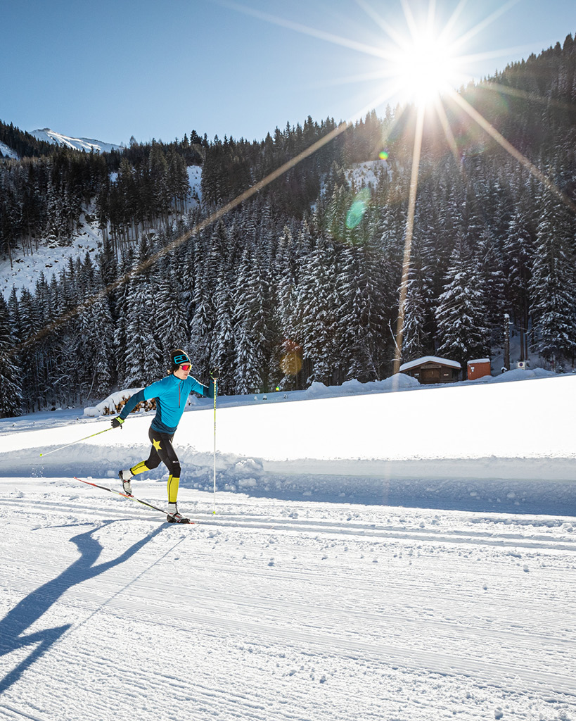 cross-country skiing in saalbach