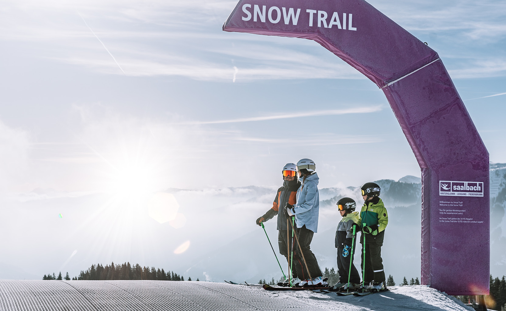 snow trails in saalbach hinterglemm